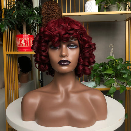 Factory Bouncy Fringe Wig Different Color