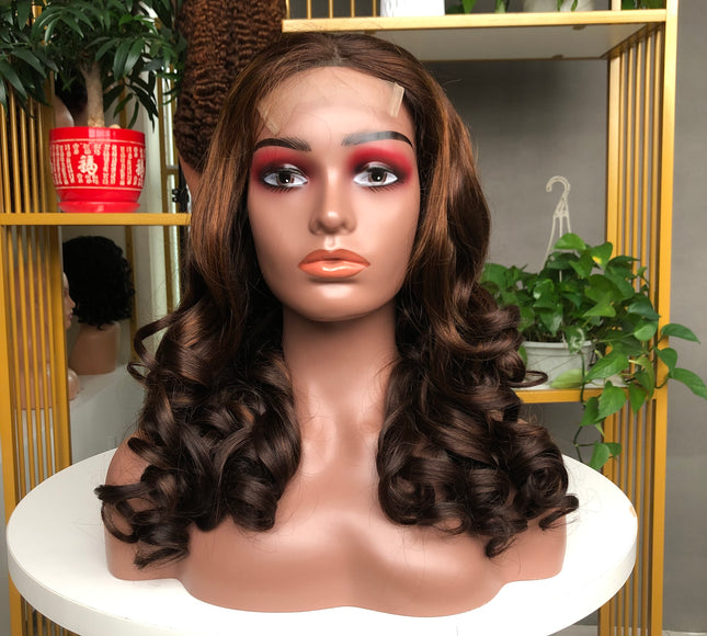 4x4 Closure Bouncy Wave Wig Nice Factory Wig Different Color