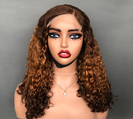 5x5 Lace Closure Wig Factory Amazing Curl Ombre Color