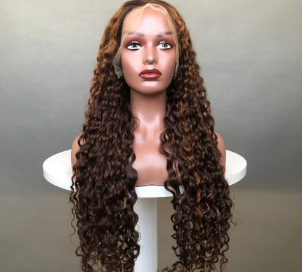 13x4 Big Lace Frontal Factory Wig Amazing Curl Piano Color