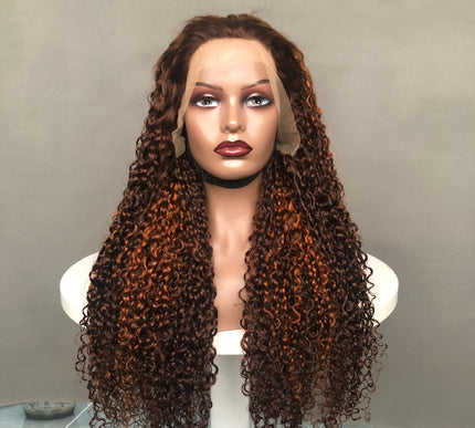 13x4 Lace Frontal Wig Factory Full Density Wig Vietnam Pixie Curl Piano Color