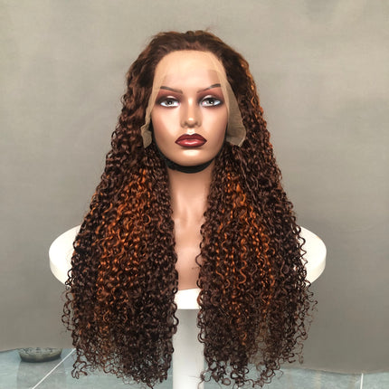 13x4 Lace Frontal Wig Factory Full Density Wig Vietnam Pixie Curl Piano Color