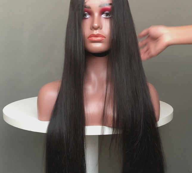 Silky Super Double Drawn Bone Straight Vietnam Hair Lace Closure Wig