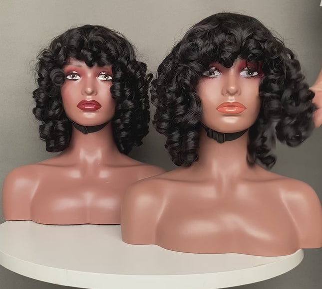 Factory Bouncy Fringe Wig Different Color